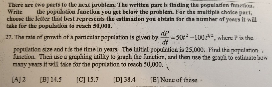 Solved There are two parts to the next problem. The written | Chegg.com