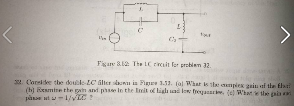 Solved Consider the double-LC filter shown in Figure 3.52. | Chegg.com