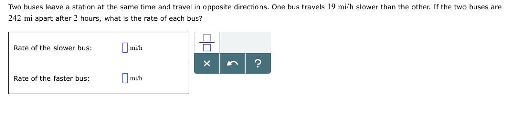 Solved Two Buses Leave A Station At The Same Time And Travel Chegg