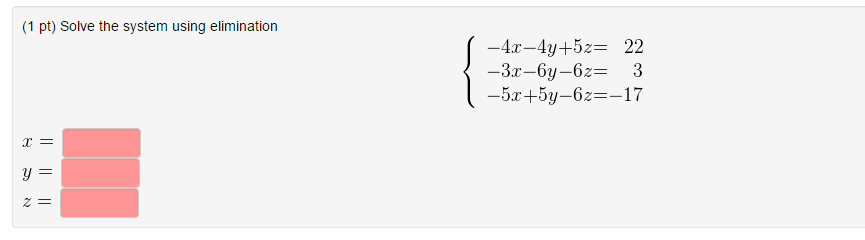 Solved Solve the system using elimination | Chegg.com