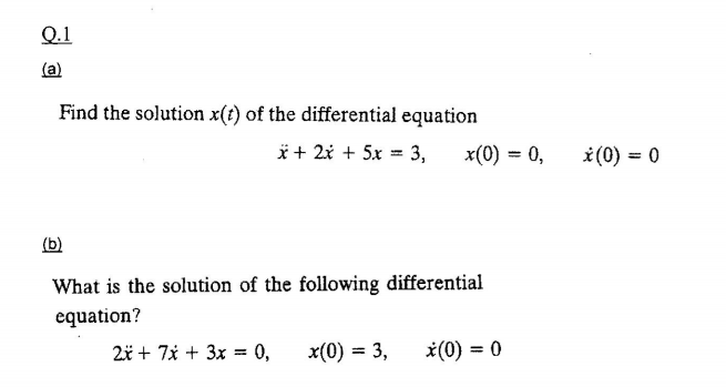 Solved Find The Solution X(t) Of The Differential Equation | Chegg.com