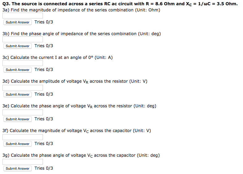 Solved Series and parallel RL and RC circuits with an AC | Chegg.com