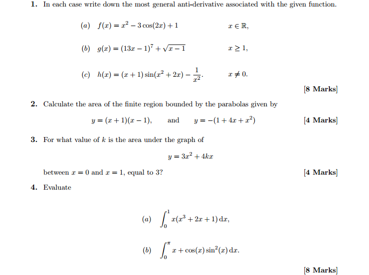 solved-1-in-each-case-write-down-the-most-general-chegg