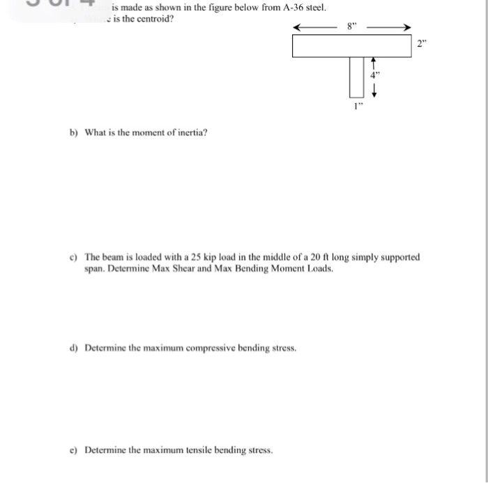 Solved is made as shown in the figure below from A-36 | Chegg.com