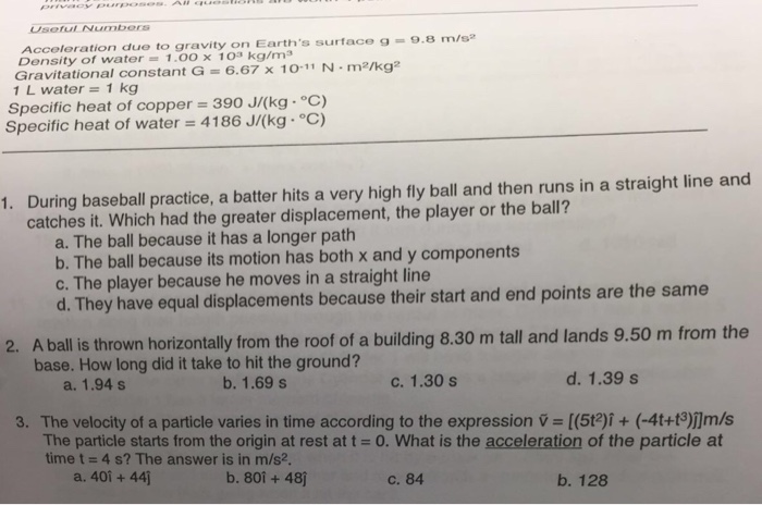 Solved During baseball practice, a batter hits a very high | Chegg.com