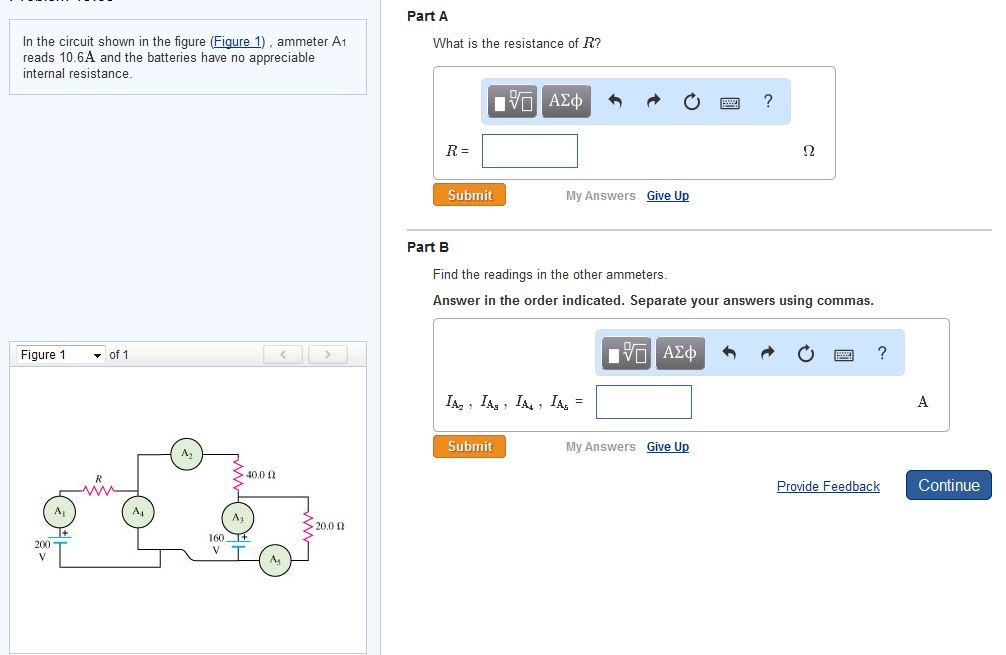 Solved In the circuit shown in the figure , ammeter A1 reads
