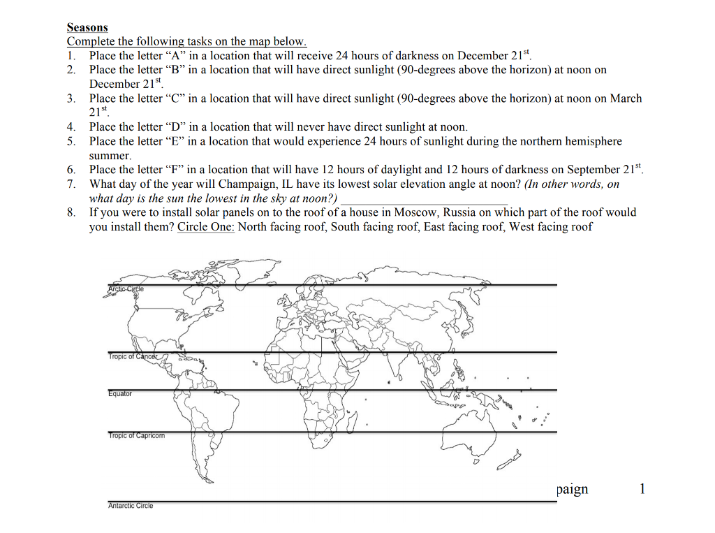 Solved Complete the following tasks on the map below 1. | Chegg.com