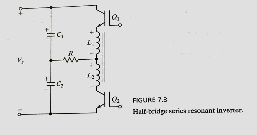 Solved The halfbridge resonant inverter in Figure 7.3