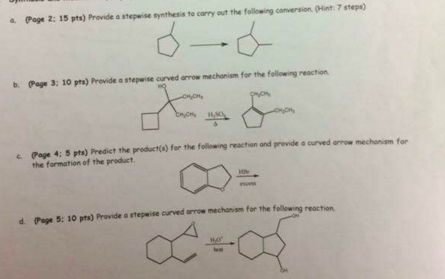 Solved Provide A Stepwise Synthesis To Carry Out The | Chegg.com