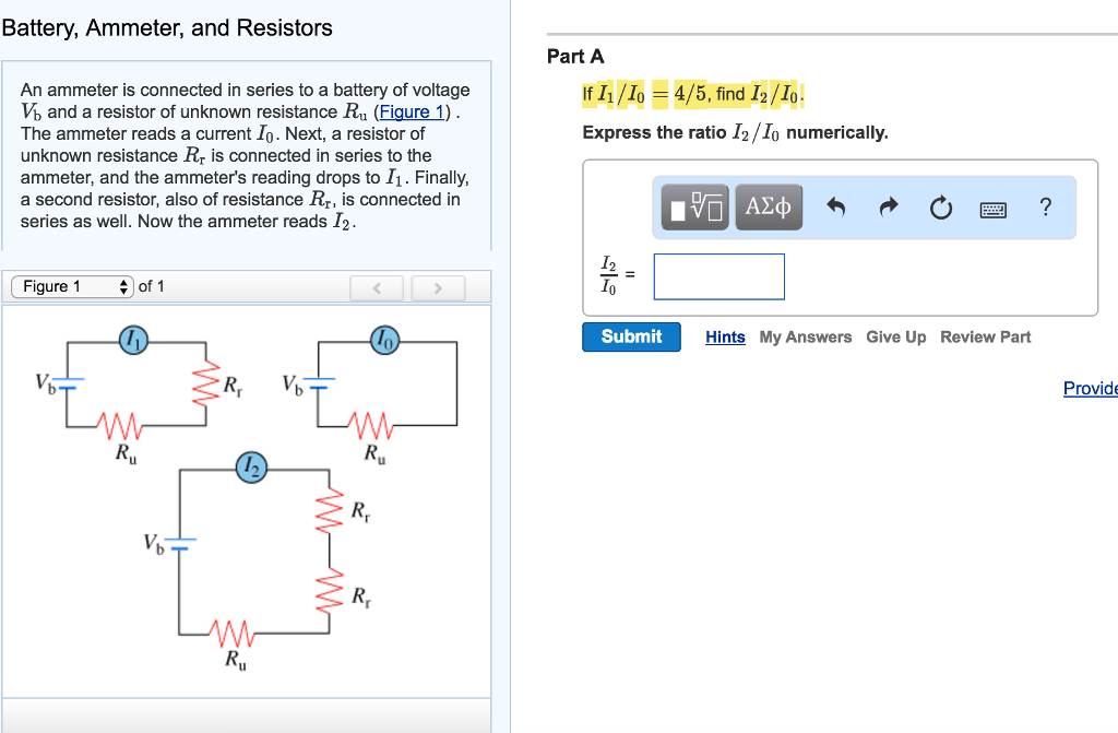 Solved An ammeter is connected in series to a battery of