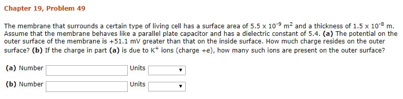Solved Chapter 19, Problem 49 The membrane that surrounds a | Chegg.com