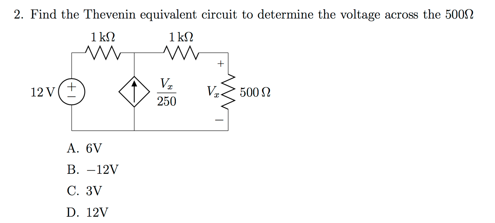 Solved Find the Thevenin equivalent circuit to determine the | Chegg.com