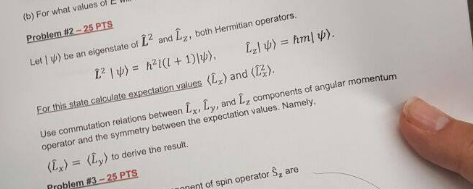 Solved Let be an eigenstate L^2 and L_z, both Hermitian | Chegg.com