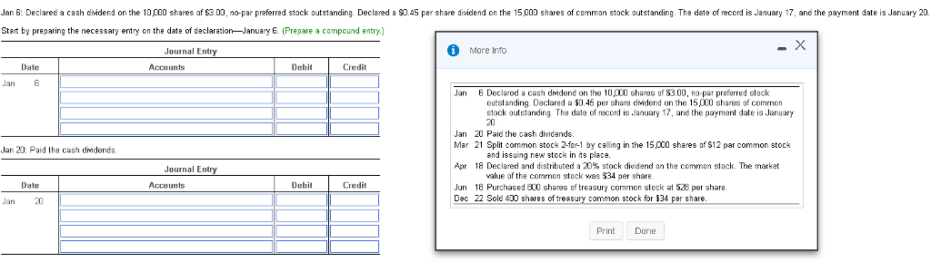 Solved Jan B: Declared A Cash Chidend On The 10 000 Shares | Chegg.com