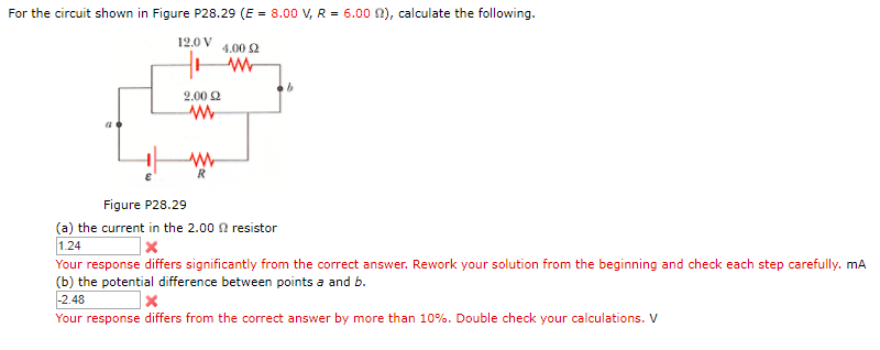 Solved For the circuit shown in Figure P28.29 (E = 8.00 v, | Chegg.com