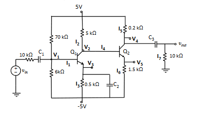 Solved The amplifier of the following figure consists of two | Chegg.com