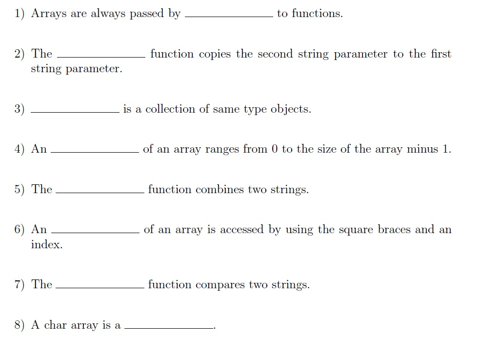 Solved Arrays Are Always Passed By To Functions The Chegg
