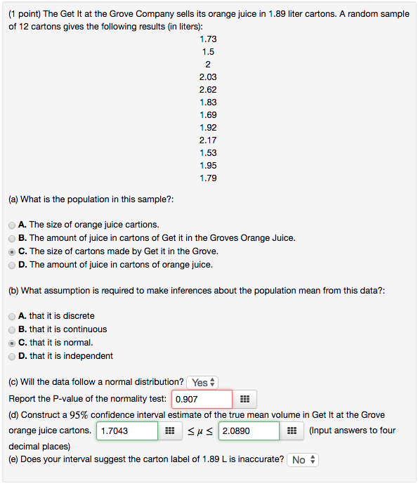 Solved (1 point) The Get It at the Grove Company sells its | Chegg.com