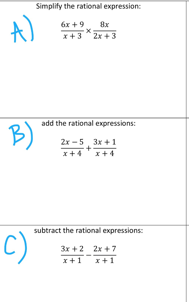 simplify rational expressions calculator