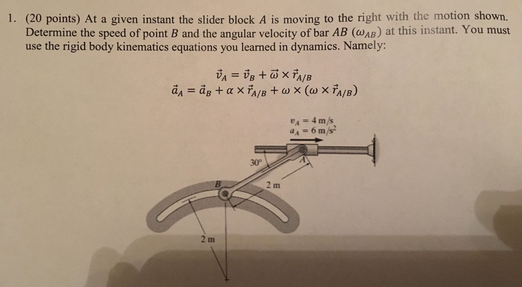 Solved At A Given Instant The Slider Block A Is Moving To | Chegg.com