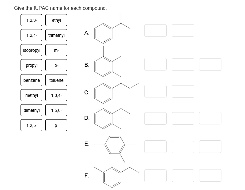 Solved Give The Iupac Name For Each Compound