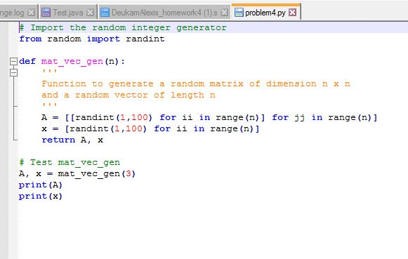 from random import randint