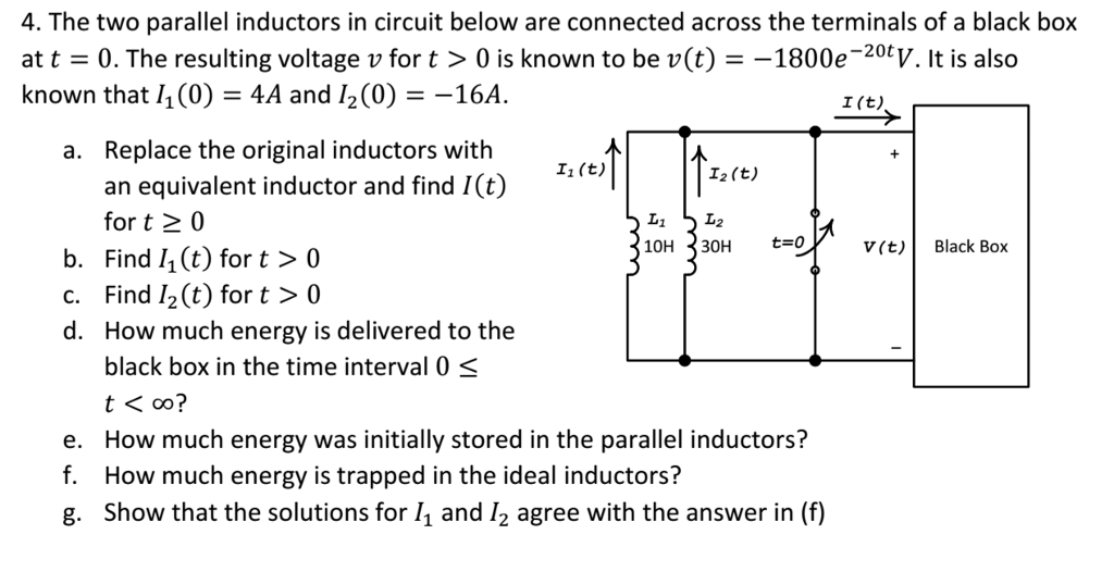 Solved The two parallel inductors in circuit below are