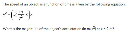 solved-the-speed-of-an-object-as-a-function-of-time-is-given-chegg