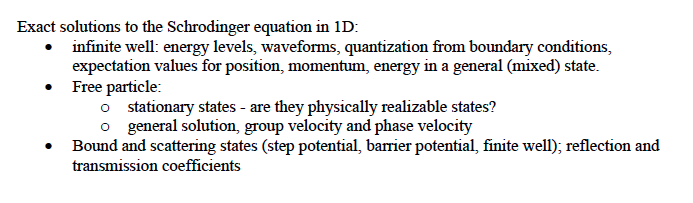 Solved Exact Solutions To The Schrodinger Equation In 1d Chegg Solved Exact Solutions To The Schrodinger Equation In 1d Chegg