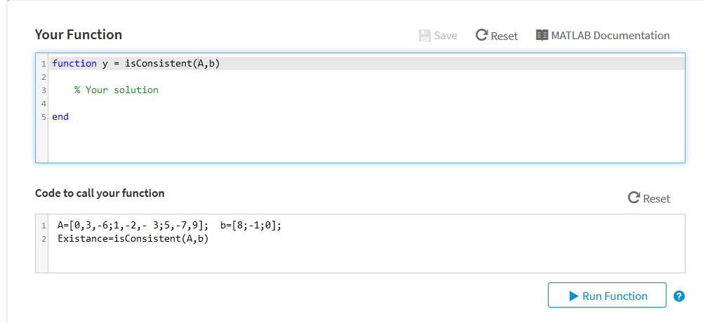 programming assignment system of linear equations