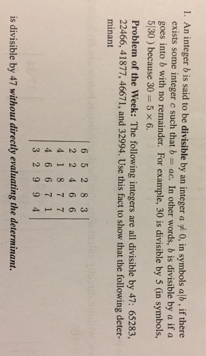 Solved An Integer B Is Said To Be Divisible By An Integer A | Chegg.com