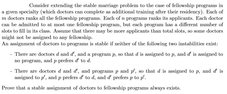 Solved Consider extending the stable marriage problem to the | Chegg.com