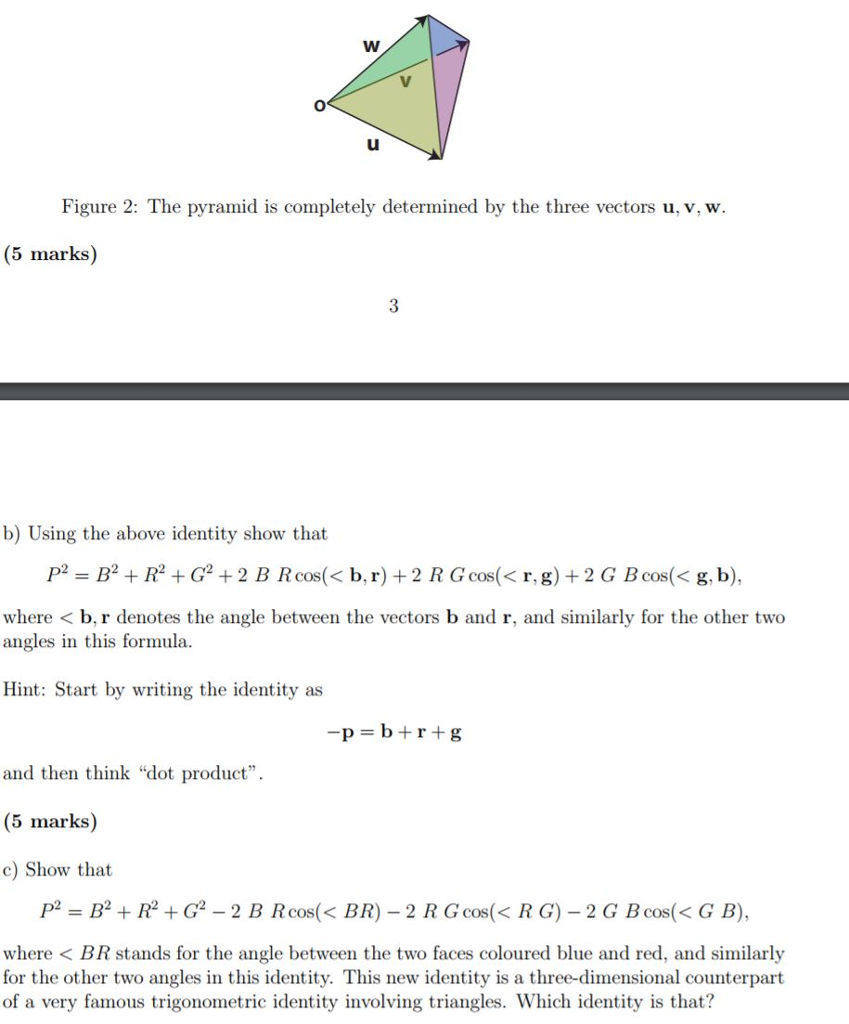 Solved The threedimensional counterparts of triangles are