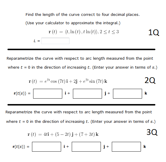 Solved Find the length of the curve correct to four decimal