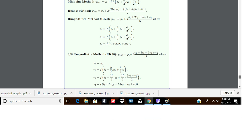 these questions are related to numerical analysis.