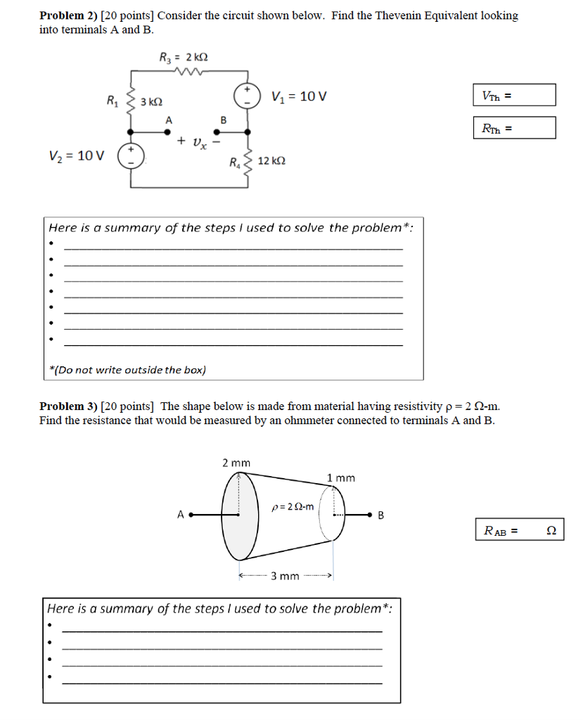 Solved Problem 2) [20 Points] Consider The Circuit Shown | Chegg.com