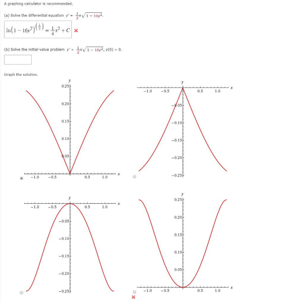 Solved A graphing calculator is (a) Solve the