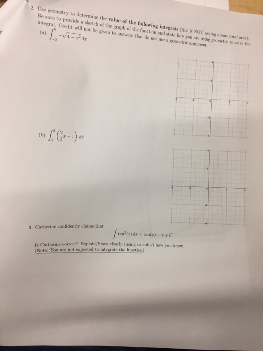 Solved Use geometry to determine the value of the following | Chegg.com