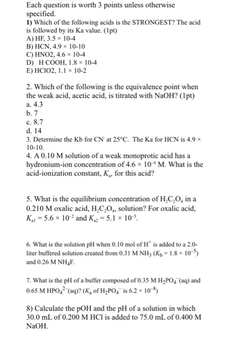 Solved 5) What is the equilibrium concentration of H2C2O4 in | Chegg.com