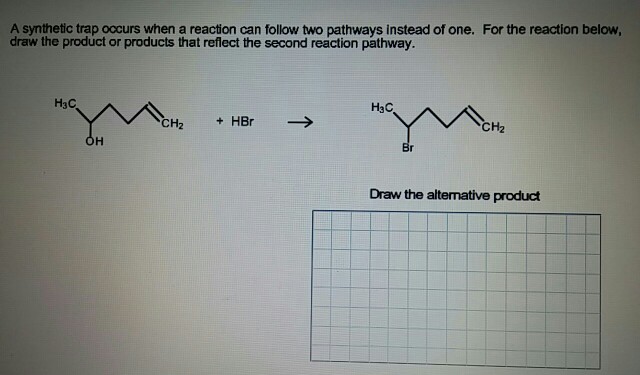 Solved A synthetic trap occurs when a reaction can follow | Chegg.com