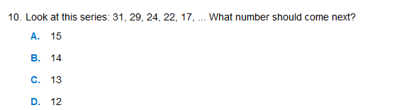 Solved 10. Look At This Series: 31, 29, 24, 22, 17, What | Chegg.com