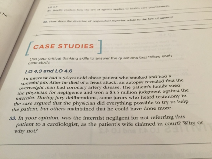 chapter application case studies with critical thinking questions