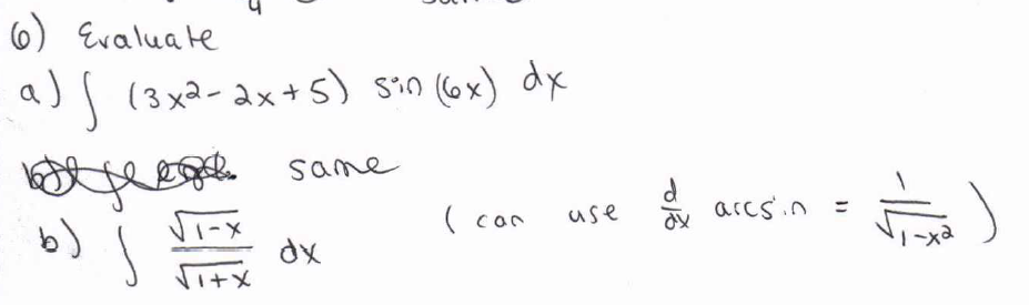 solved-evaluate-3x2-2x-5-sin-6x-dx-same-can-use-chegg