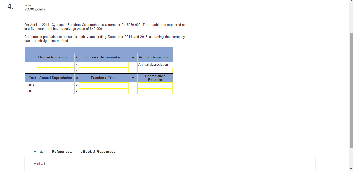 Solved On April 1. 2014. Cyclone's Backhoe Co. Purchases A | Chegg.com