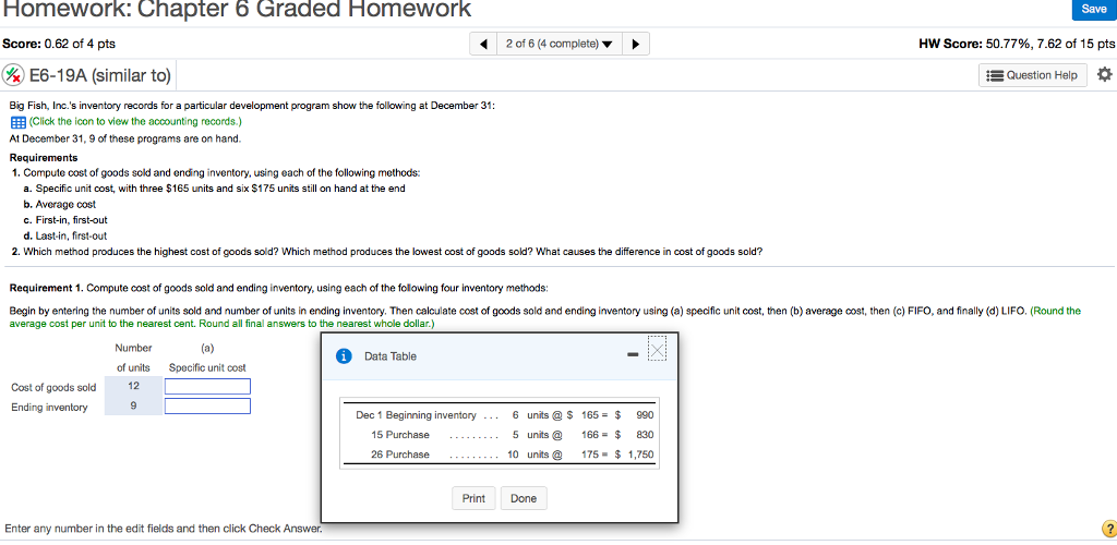 Solved Homework: Chapter 6 Graded Homework Save Score: 0.62 | Chegg.com