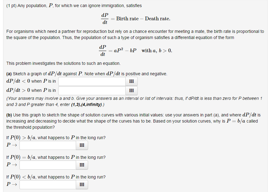 Solved 1 Pt Any Population P For Which We Can Ignore Chegg