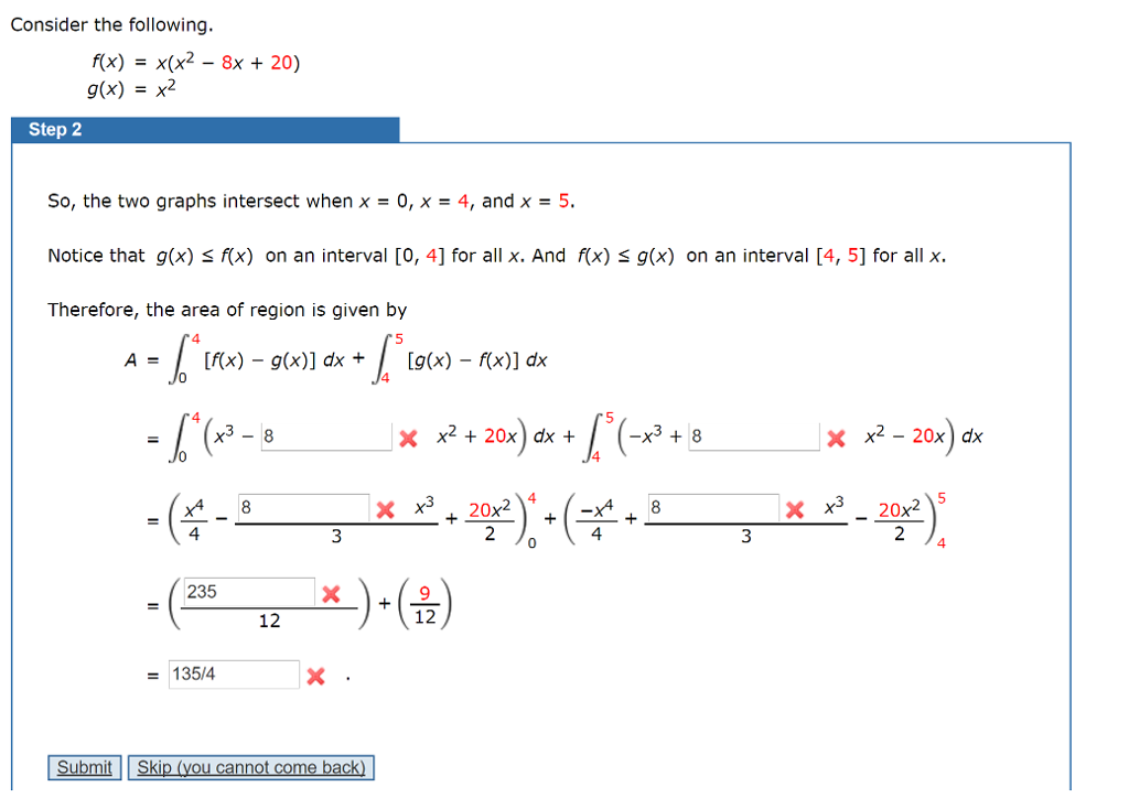 Solved Consider the following. rx) = x(x2-8x + 20) Step 2 | Chegg.com