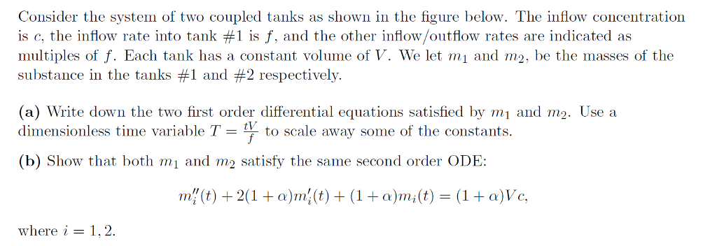 Consider the system of two coupled tanks as shown in | Chegg.com