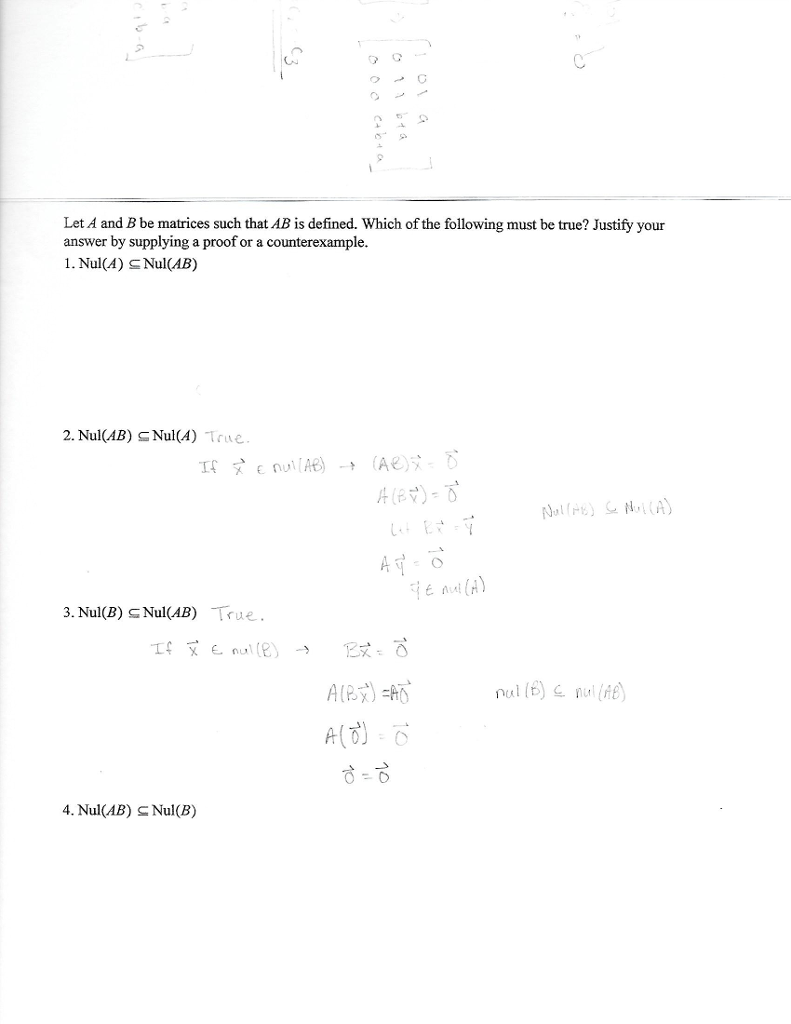 Solved Let A And B Be Matrices Such That AB Is Defined. | Chegg.com