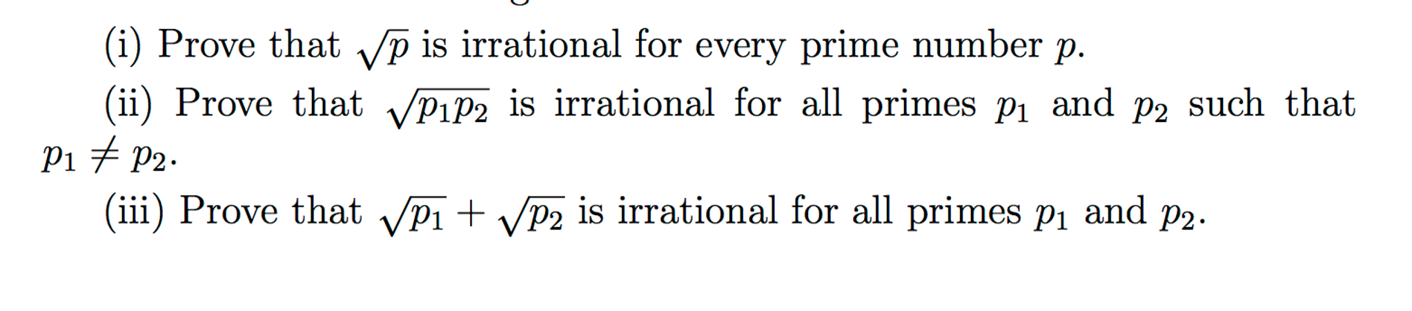 square root of prime number is always irrational